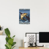 Forellenfischerei - Berg Adams, WA Poster (Heimbüro)