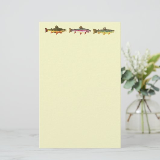 Forellenfischerei Briefpapier (Stehend Vorderseite)