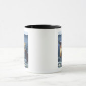 Forellenfischerei Cross-Section- Vintage-Reise Tasse (Zentrum)