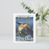 Forellenfischerei - Curry, Alaska Postkarte (Stehend Vorderseite)