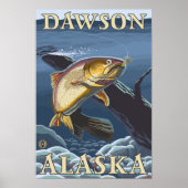 Forellenfischerei - Dawson, Alaska Poster (Vorne)