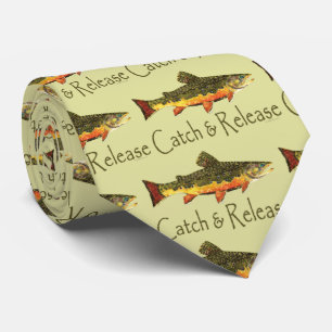 Forellenfischerei   Fang und Freigabe Krawatte