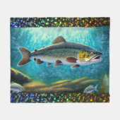 Forellenfischerei Fleecedecke (Vorderseite (Horizontal))