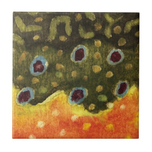 Forellenfischerei Fliese (Vorderseite)