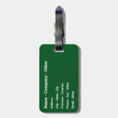 Forellenfischerei Gepäckanhänger (Rückseite vertikal)