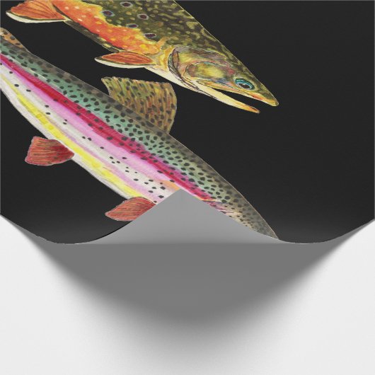 Forellenfischerei Geschenkpapier (Ecke)