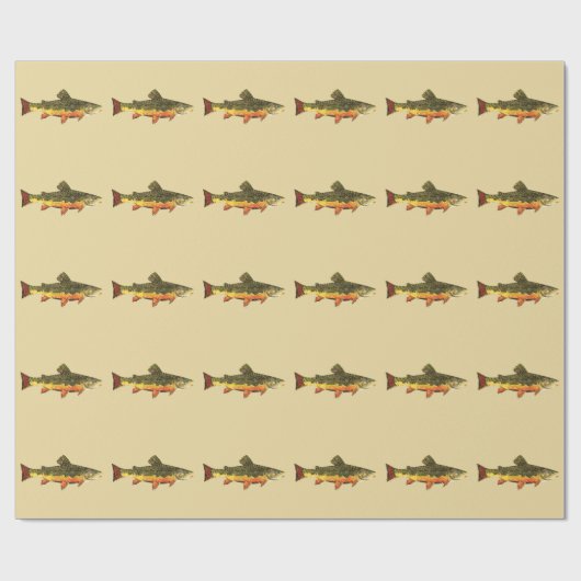 Forellenfischerei Geschenkpapier (Flach)