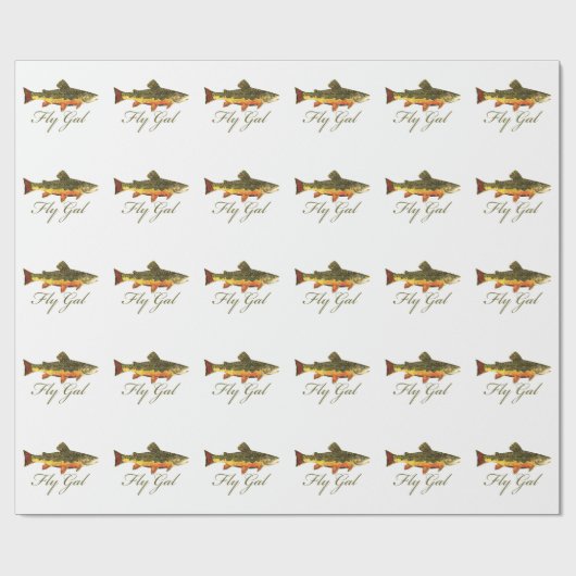 Forellenfischerei Geschenkpapier (Flach)