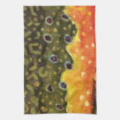 Forellenfischerei Geschirrtuch (Vertikal)