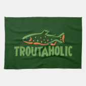Forellenfischerei Geschirrtuch (Horizontal)
