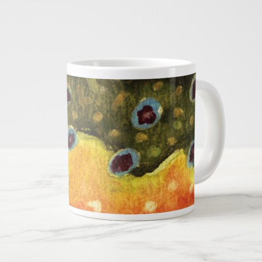 Forellenfischerei Jumbo-Tasse (Vorderseite Rechts)