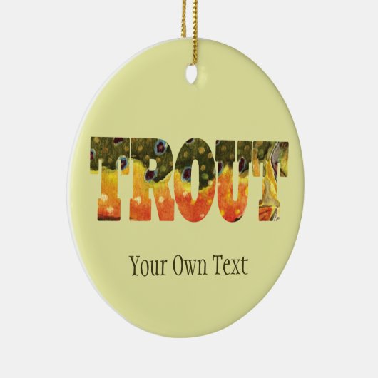 Forellenfischerei Keramik Ornament (Rechts)