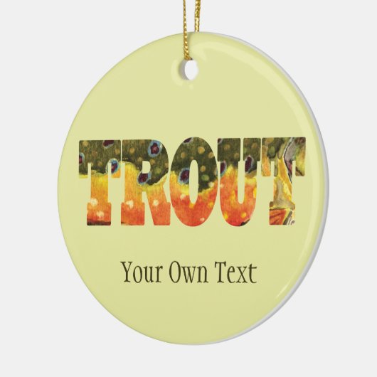 Forellenfischerei Keramik Ornament (Links)