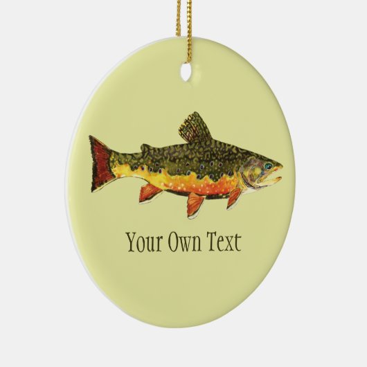 Forellenfischerei Keramik Ornament (Rechts)