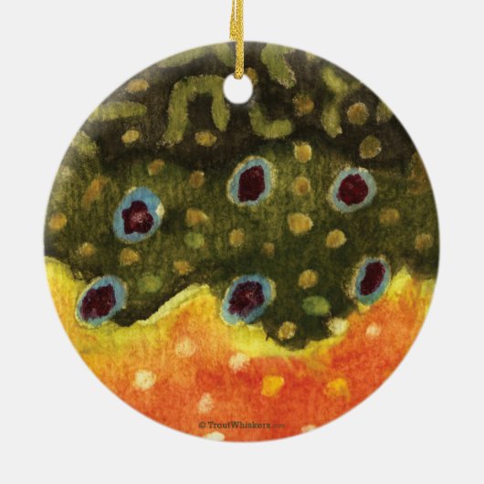 Forellenfischerei Keramikornament (Hinten)