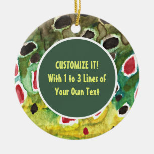 Forellenfischerei Keramikornament
