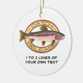 Forellenfischerei Keramikornament (Links)