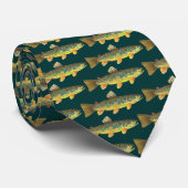 Forellenfischerei Krawatte (Gerollt)