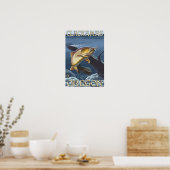 Forellenfischerei - Kreuzung - Clackamas, Poster (Küche)