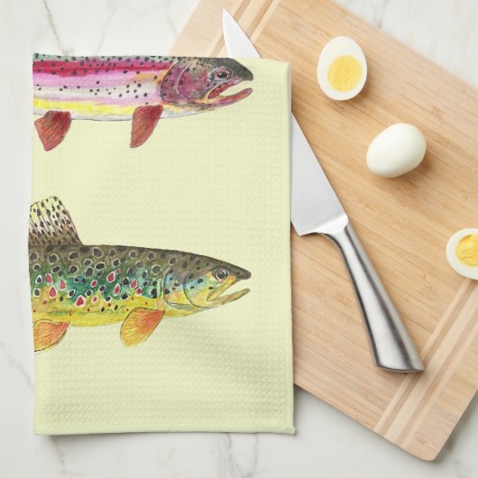 Forellenfischerei Küchentuch (Viertel Falte)