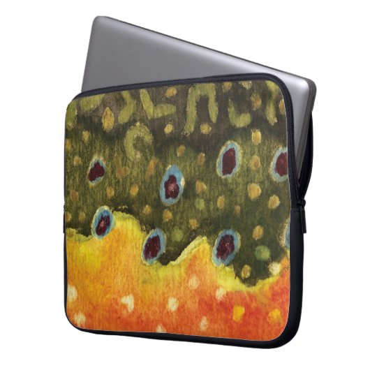 Forellenfischerei Laptopschutzhülle (Vorderseite Links)