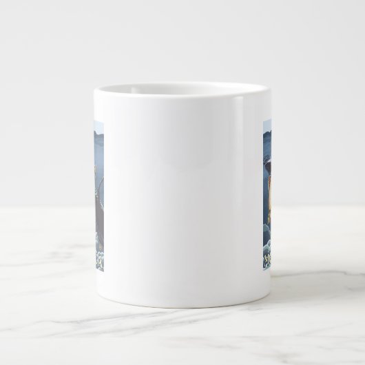 Forellenfischerei - Montana Jumbo-Tasse (Vorderseite)