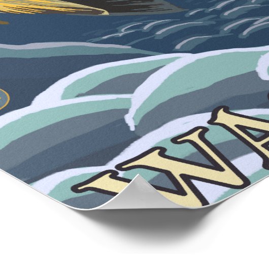 Forellenfischerei - Nordkaskaden, Poster (Ecke)