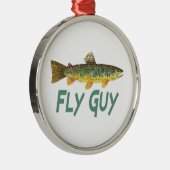 Forellenfischerei Ornament Aus Metall (Rechts)