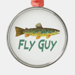 Forellenfischerei Ornament Aus Metall