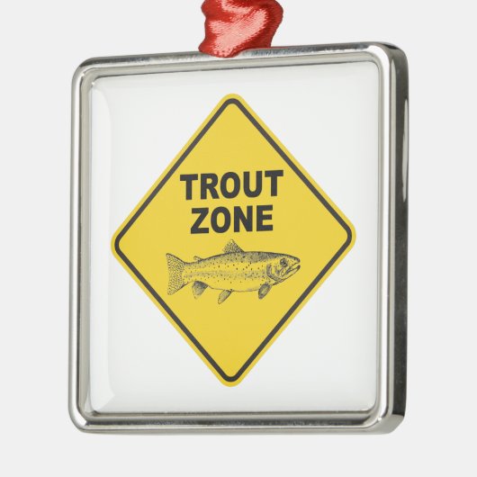 Forellenfischerei Ornament Aus Metall (Links)