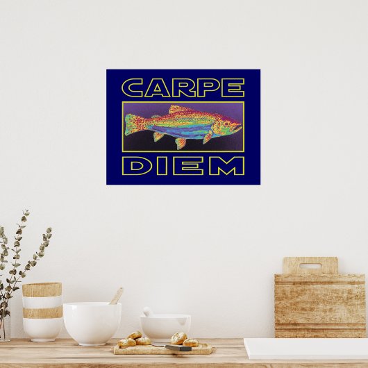 Forellenfischerei Poster (Küche)