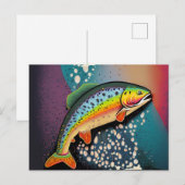 Forellenfischerei Postkarte (Vorne/Hinten)