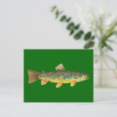 Forellenfischerei Postkarte (Stehend Vorderseite)