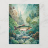 Forellenfischerei Postkarte (Vorderseite)