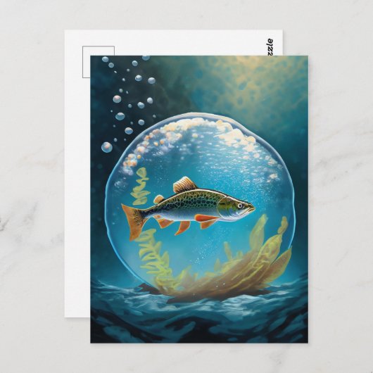 Forellenfischerei Postkarte (Vorne/Hinten)