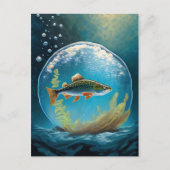 Forellenfischerei Postkarte (Vorderseite)
