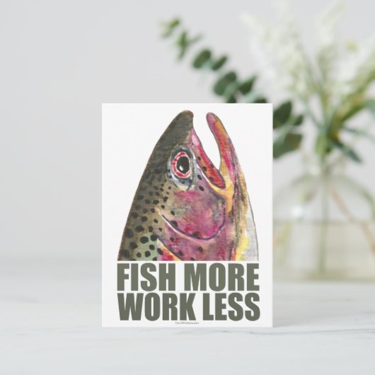 Forellenfischerei Postkarte (Stehend Vorderseite)