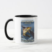 Forellenfischerei Querschnitt - Skykomish River, Tasse (Links)