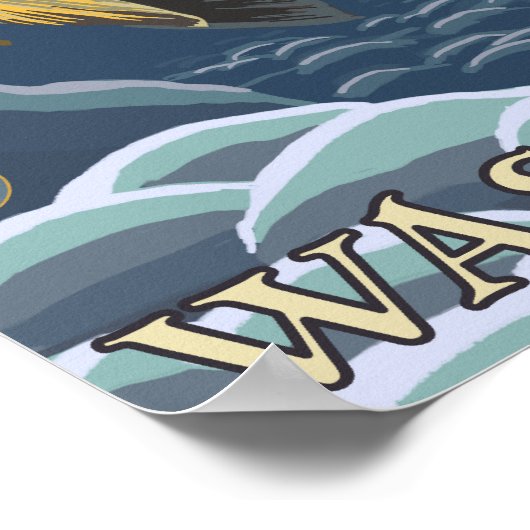 Forellenfischerei - Querschnitt - Snoqualmie, Poster (Ecke)