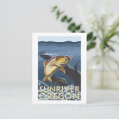 Forellenfischerei querschnitt - Sun River, Postkarte (Stehend Vorderseite)