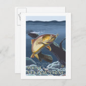 Forellenfischerei Querschnittgelände - West-Gelbst Postkarte (Vorne/Hinten)