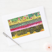 Forellenfischerei Rechteckiger Aufkleber (Umschlag)