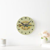 Forellenfischerei Runde Wanduhr (Zuhause)