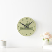 Forellenfischerei Runde Wanduhr (Zuhause)