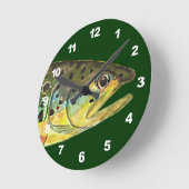 Forellenfischerei Runde Wanduhr (Winkel)