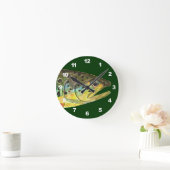 Forellenfischerei Runde Wanduhr (Zuhause)