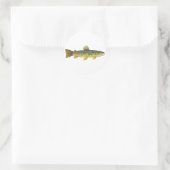 Forellenfischerei Runder Aufkleber (Tasche)