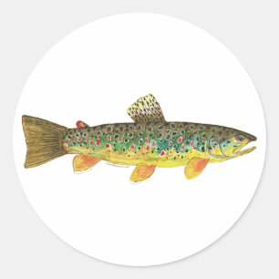 Forellenfischerei Runder Aufkleber