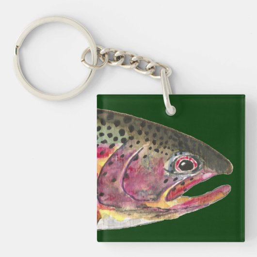 Forellenfischerei Schlüsselanhänger (Vorderseite)