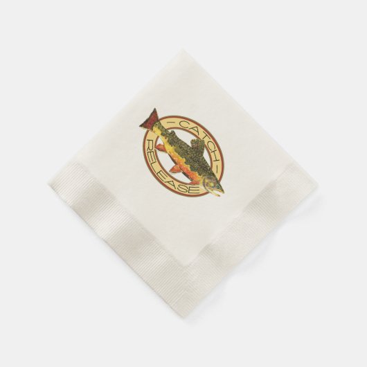 Forellenfischerei Serviette (Ecke)